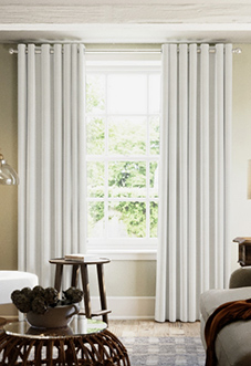 Luxe Velvet (Blackout) Eyelet, Stone - Ready Made Curtains
